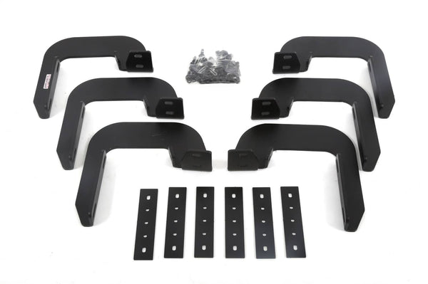 DeeZee Black Cab Length Rough Step Running Boards Brackets - 09-14 F150