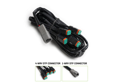 DV8 Offroad 4Way 14 Dtp Plug Harness Black