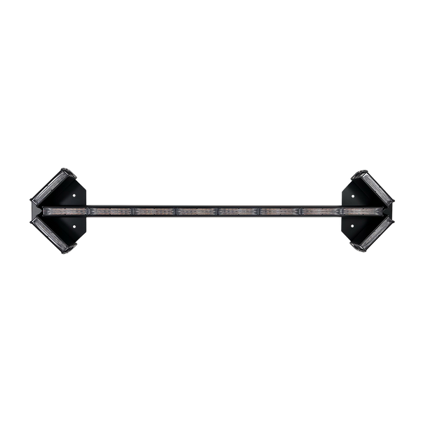 Uni-Bond Lighting 45In Clear Lens Amber LED Warning Light Set with Small Arrows Bracket Mount (E-2981AC)