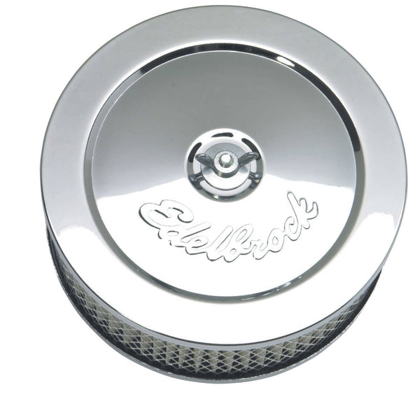 Round Air Cleaner 6IN Diameter 3-5/8IN Height Chrome - Edelbrock