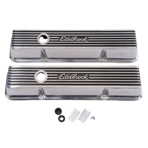 Valve Cover Polished Chev 262-400 59-86 Tall - Edelbrock