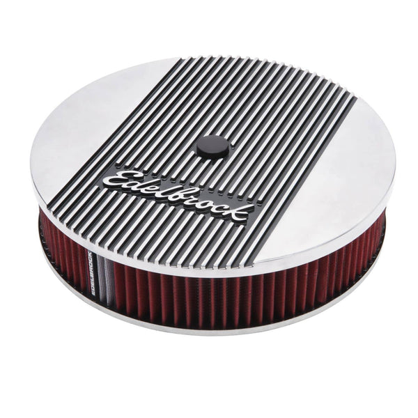 14IN Round Air Cleaner Polished - Edelbrock