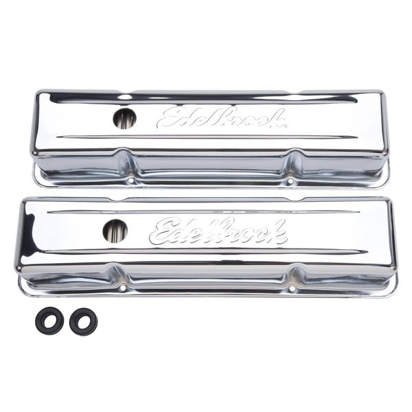 Valve Cover Chrome Chev 262-400 59-86 Tall - Edelbrock