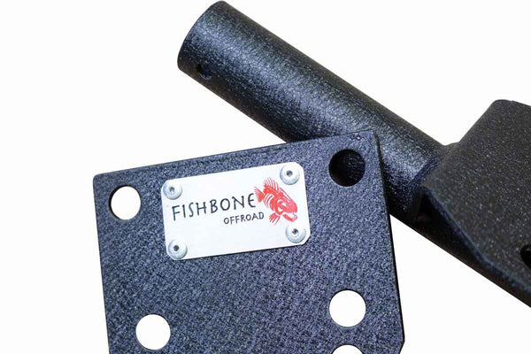 Kentrol/Fishbone Offroad Universal Truck Bed Rail Flag Mount For 1 In Diameter Poles Black Powder Coated