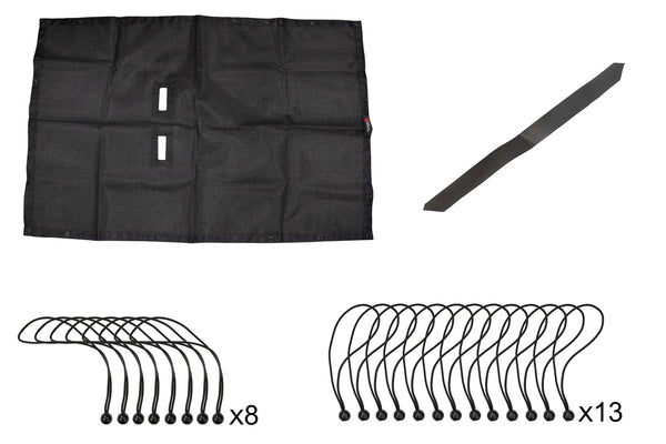 Kentrol/Fishbone Offroad 2018+ Wrangler Unlimited Full Sun Shade In Nylon Mesh