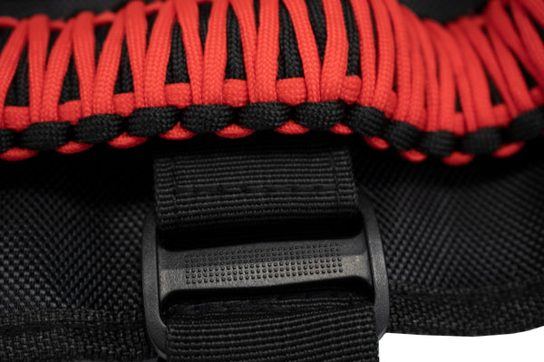 Kentrol/Fishbone Offroad Red Paracord Grab Handles With Three Straps (Pair)