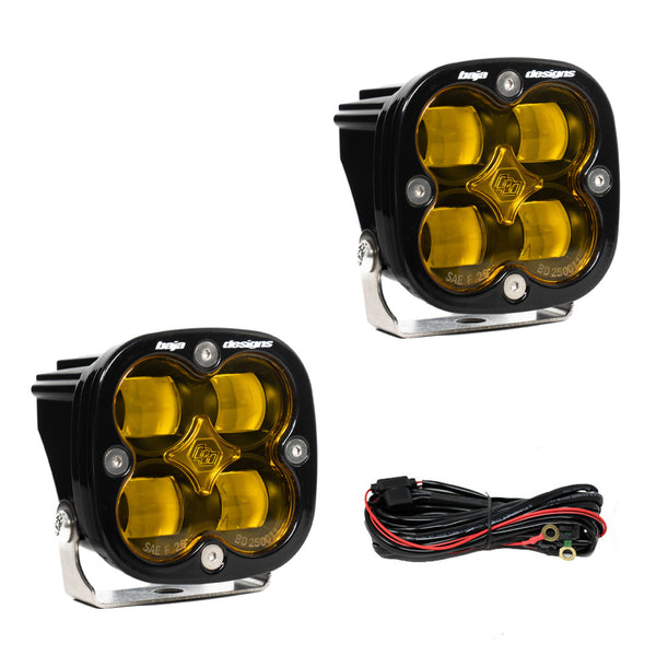 Baja Designs Squadron Sae Pair LED Spot Amber