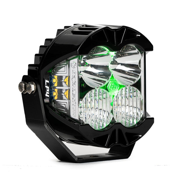Baja Designs Phare auxiliaire DEL LP4 Pro (faisceau : conduite/combiné; couleur : transparent; rétroéclairage : vert)