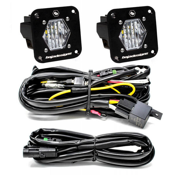 Baja Designs LED Lights (Wide Cornering - Clear) — Black (BAJ387808)