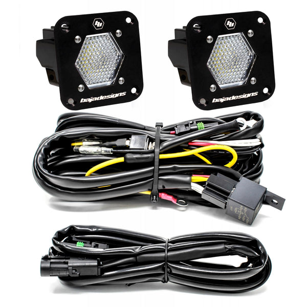 Baja Designs LED Lights (Work/Scene - Clear) — Black (BAJ387809)