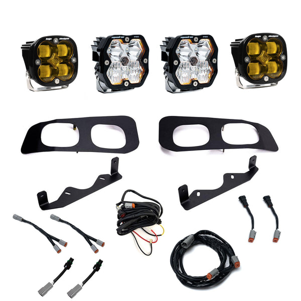 Baja Designs Ford Super Duty (2023-2026), Dual Fog Pocket Kit, Squadron Pro/SAE 2.0, Baja Amber, SAE Fog