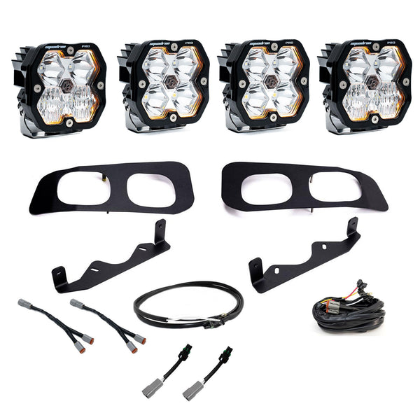 Baja Designs Ford Super Duty (23-26), Dual Fog Pocket Kit Upfitter, Squadron Pro 2.0, Clear, Multi Patterns