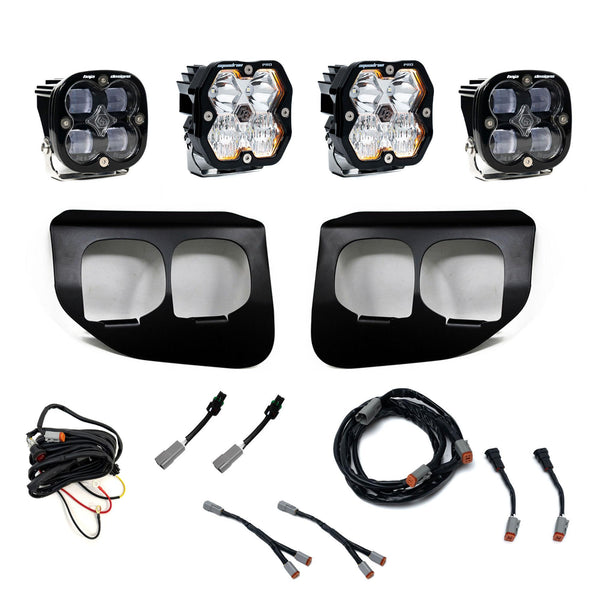 Baja Designs 2020-2022 Ford Super Duty, Dual Fog Pocket Kit, Squadron 2.0 Pro/SAE, Clear, SAE/Pro DC