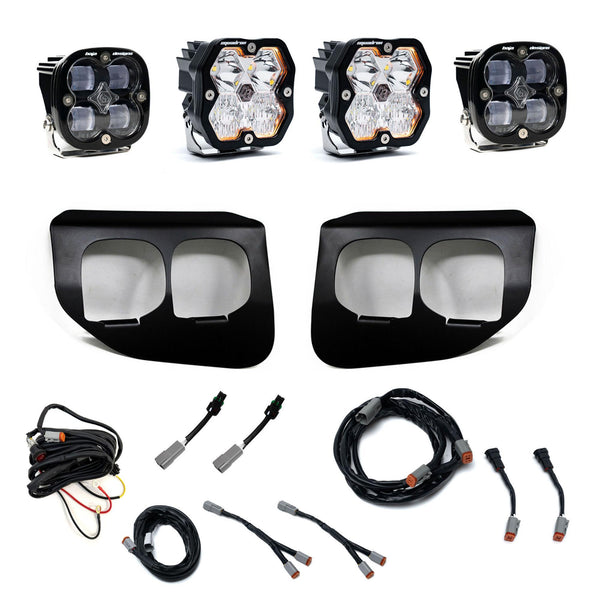 Baja Designs 2020-2022 Ford Super Duty, Dual Fog Pocket Kit, Squadron 2.0 SAE/Sport, Clear, DC