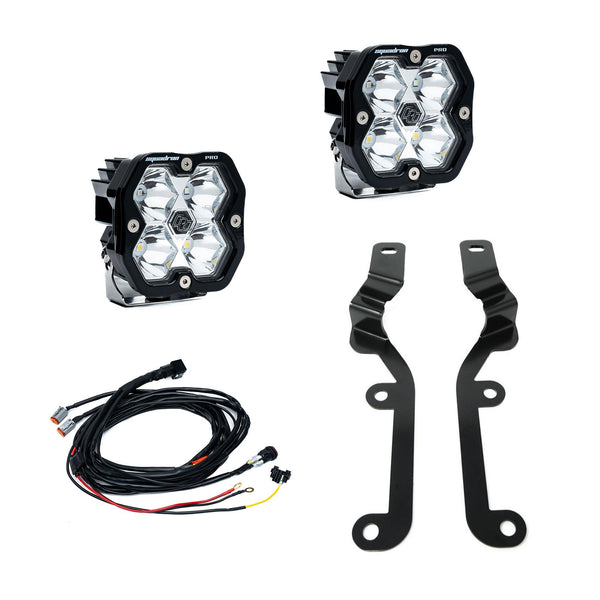 Baja Designs 2019-2024 Chevy Silverado 1500, A-Pillar Kit, Squadron Pro 2.0, Clear, Spot