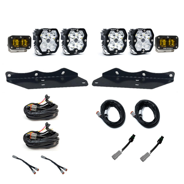 Baja Designs 2017-2020 Ford Raptor, Fog Pocket Kit Sportsman, Squadron SAE 2.0/S2, Baja Amber, SAE Fog