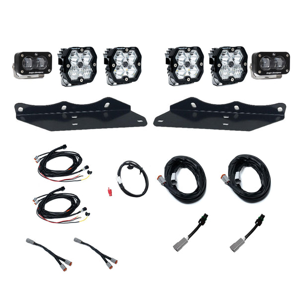 Baja Designs 2017-2020 Ford Raptor, Fog Pocket Kit, Squadron Pro SAE 2.0/S2, Clear, SAE Fog
