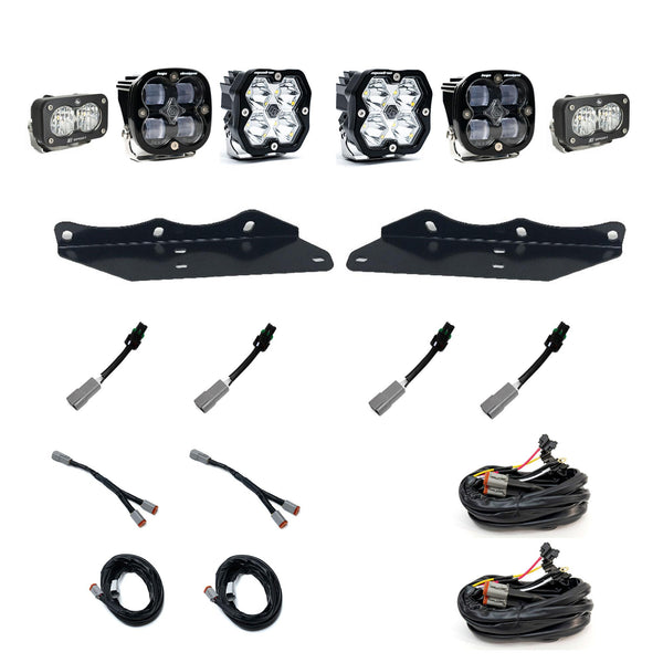 Baja Designs Ford, Raptor (17-20), Squadron 2.0 Sport Spot Clear, Squadron 1.0 SAE Clear, S2 Sport W/C Clear, Fog Pocket Ki
