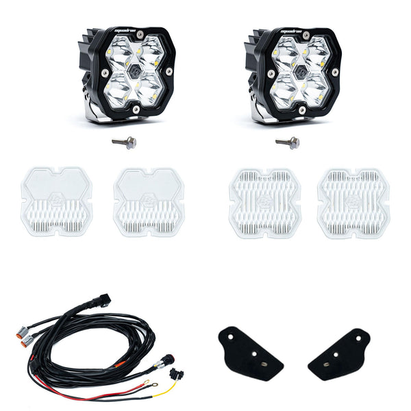 Baja Designs Ford Bronco (21-26), Bronco Raptor (22-26), A-Pillar Kit Toggle, Squadron Sport 2.0, Clear, Spot