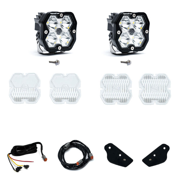 Baja Designs Ford Bronco (21-26), Bronco Raptor (22-26), A-Pillar Kit Upfitter, Squadron Sport 2.0, Clear, Spot