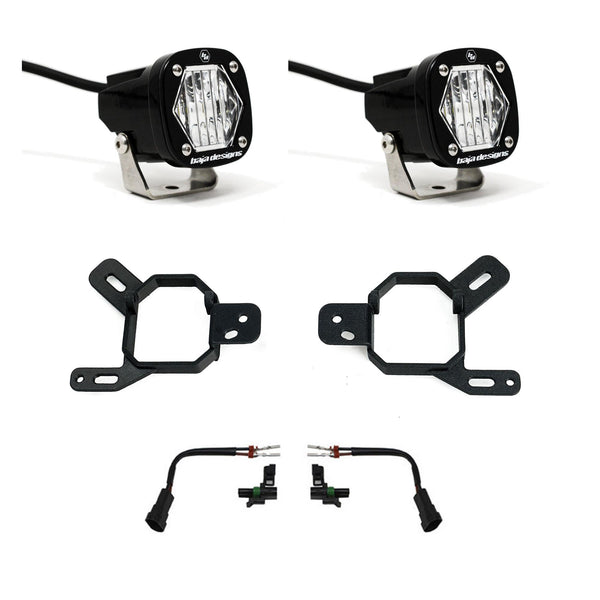 Baja Designs S1 Fog Pocket Light Kit - GMC/Chevy 2023-2026 Canyon/Colorado; 2024-2026 Yukon, 2500/3500; 2022-2026 Sierra 1500 AT4-X (Clear)