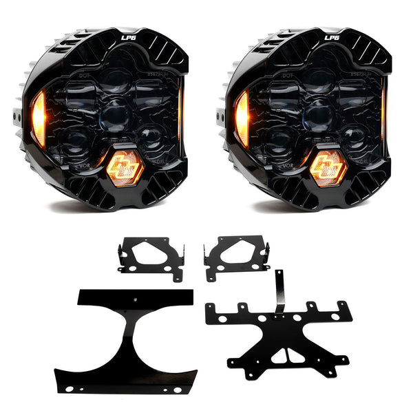 Baja Designs DOT LP6 LED Headlight Kit - 2015-2024 Harley Davidson Road Glide (Amber)