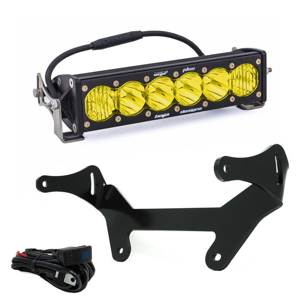 Baja Designs OnX6+ LED 10 Inch Shock Mount Kit - '17-24 Maverick X3 (Driving/Combo; Baja Amber) Light Bar (BAJ447120)