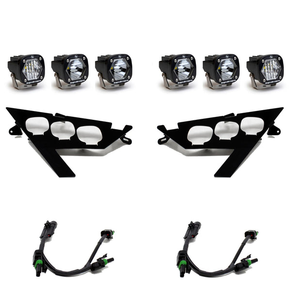 Baja Designs S1 LED Headlight Kit - '20-26 RZR Pro XP - '22-24 RZR Pro R/Turbo R (Multi-Pattern, Clear)