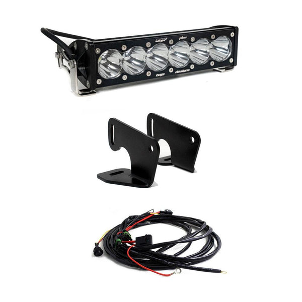 Baja Designs OnX6+ 10 Inch Hood Mount Kit - '20-26 RZR Pro XP - '22-24 RZR Turbo R (Driving/Combo, Clear)