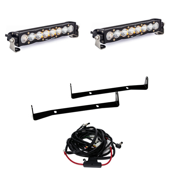 Baja Designs S8 Dual 10 Inch Grille Upper Kit - '14-18 4Runner (Driving/Combo - Clear)