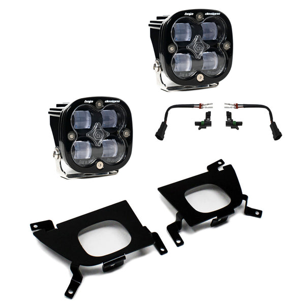 Baja Designs Squadron SAE Fog Pocket Kit - '19-22 Silverado 1500 / '20-22 2500HD/3500HD — 2019-2022 Chevy Silverado 1500 & 2020-2022 Chevy Silverado 2500 HD / Chevy Silverado 3500 HD (SAE Fog - Clear)