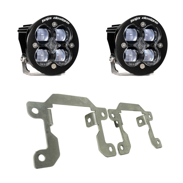 Baja Designs Squadron SAE Fog Pocket Kit - '19-23 Ranger - '21-25 Bronco w/ OE Plastic Bumper (SAE Fog - Clear)
