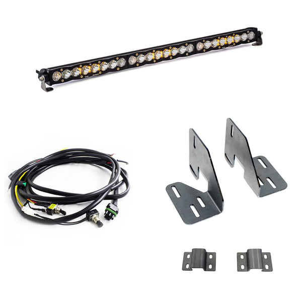 Baja Designs S8 30 Inch LED Light Bar Grille Kit - '18-19 Sierra 2500HD/3500HD (Driving/Combo - Clear)