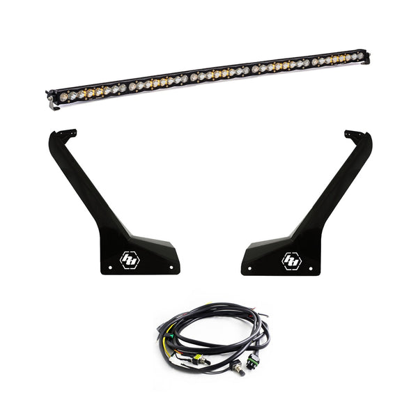 Baja Designs S8 50 Inch Roof Mount Kit - '20-26 Gladiator / '18-26 Wrangler JL - Exc. Rubicon 392 (Driving/Combo - Clear - Tog