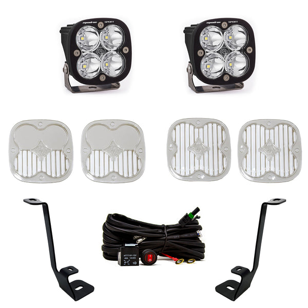 Baja Designs Squadron Sport A-Pillar Kit - 2021-2023 F-150 (Spot, Clear, Toggle Wiring)