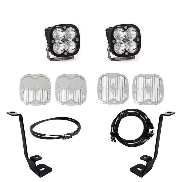 Baja Designs Squadron Sport A-Pillar Kit - 2021-2023 F-150 (Spot, Clear, Upfitter Wiring)