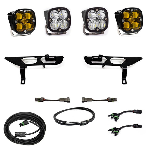Squadron SAE/Pro Fog Pocket Kit - '21-23 F-150 w/o DRL (SAE Fog - Baja Amber - Toggle Wiring)