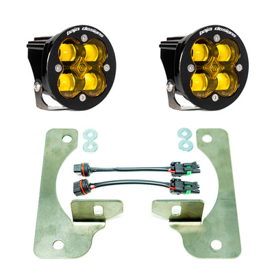 Baja Designs Ensemble pour logement d'antibrouillard Squadron-R SAE - '20-26 Gladiator / '18-26 Wrangler JL - avec pare-chocs OE Rubicon (antibrouillard SAE - ambre Baja)