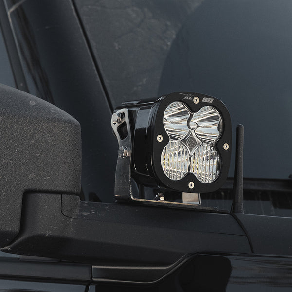 Baja Designs XL80 A-Pillar Kit - '21-26 Bronco - '22-26 Bronco Raptor (Driving/Combo - Clear - Toggle Wiring)