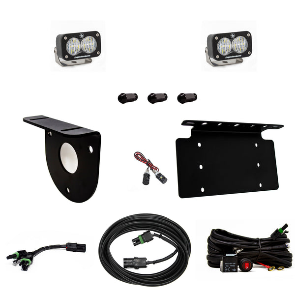 Baja Designs S2 Sport Dual Reverse Kit - '21-26 Bronco (Multi-Pattern - Clear - Toggle Wiring - License Plate Mount)