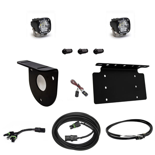 Baja Designs S1 Dual Reverse Kit - '21-26 Bronco (Multi-Pattern - Clear - Upfitter Wiring - License Plate Mount)