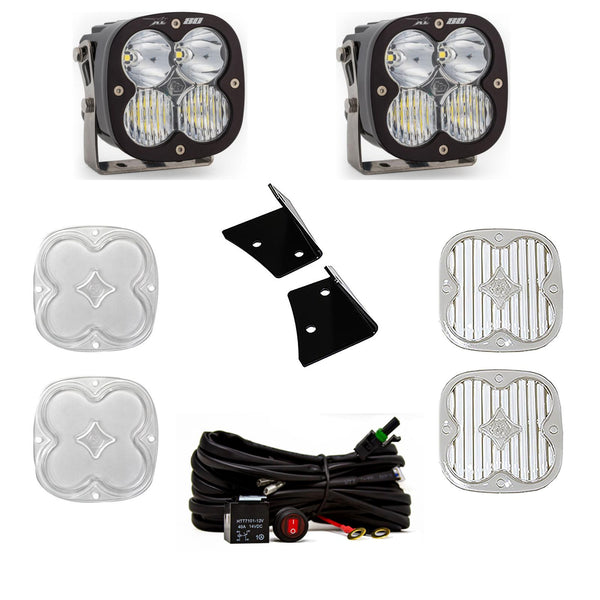 Baja Designs XL80 A-Pillar Kit - '07-18 Wrangler JK (Driving/Combo - Clear)