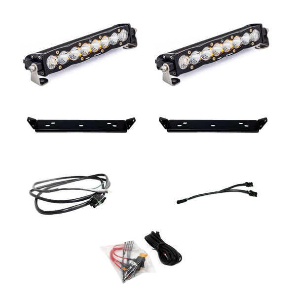 Baja Designs S8 10 Inch Dual Behind Grille Kit - '21-26 F-150 Raptor, '24-26 Raptor 37/R (Driving/Combo - Clear)