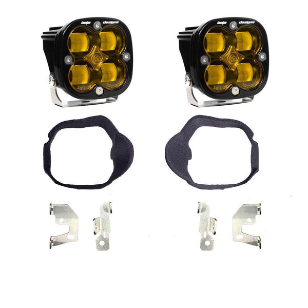 Baja Designs Mercedes Squadron SAE Fog Pocket Light Kit - Mercedes 2014-2018 Sprinter Van (Baja Amber)