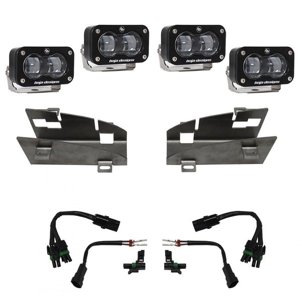 Baja Designs Dodge, Ram Rebel/TRX (19-24), Dual S2 SAE Fog Pocket Kit