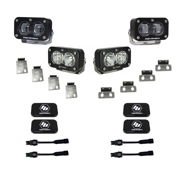 Baja Designs 2021+ F150 Raptor/2023+ Bronco 3 S2 Sae/S2 Pro Fog Pocket Kits