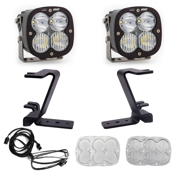 Baja Designs XL80 A-Pillar Kit - 2023-2026 Ford F-250/350 Super Duty (Driving/Combo, Clear, Upfitter Wiring)
