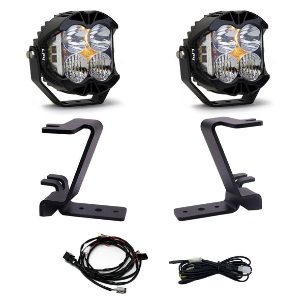 Baja Designs LP4 A-Pillar Kit - 2023-2026 Ford F-250/350 Super Duty (Driving/Combo, Clear, Upfitter Wiring)