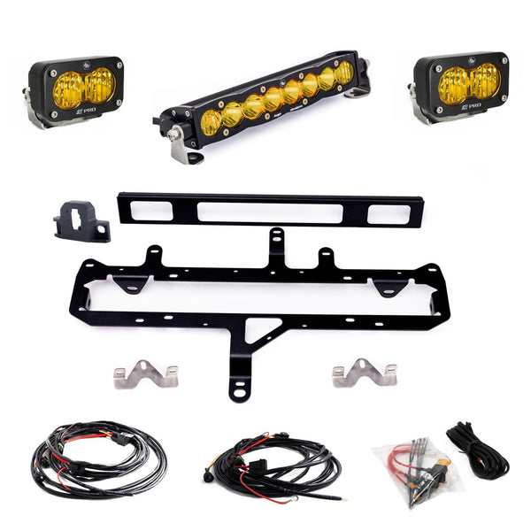 Baja Designs Toyota S8 10" Light Bar / S2 Pro Grille Conversion Light Kit - 2024-2026 Toyota Tacoma (Baja Amber)