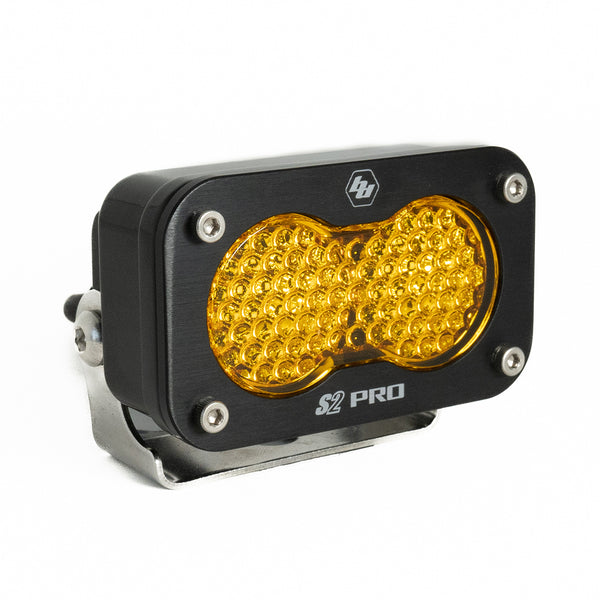 Baja Designs S2 Pro Black LED Light Pod (Work/Scene; Baja Amber)